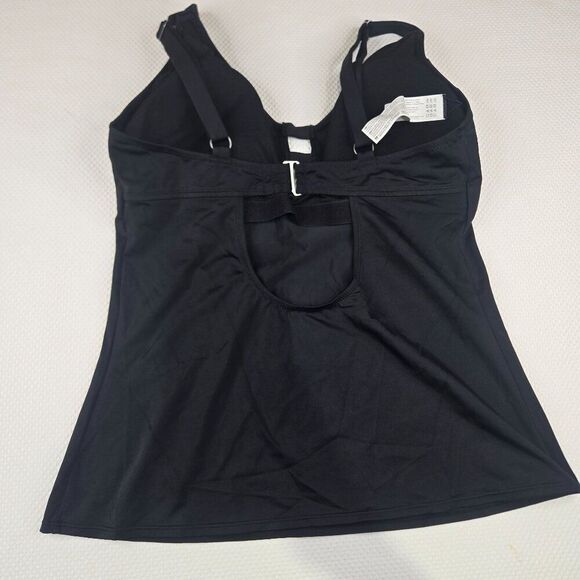 Womens Black Marika XL Tankini Swim Top Removable Cup Pads Adjustable Straps Key - Picture 4 of 6